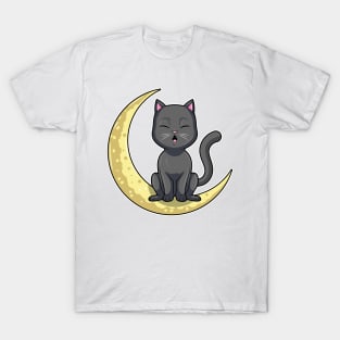 Cat Night Moon T-Shirt